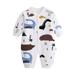 Shiningupup Baby Boy Girl Cotton Print Romper Jumpsuit Playsuits Outfits Gifts for Adults Baby Boy Outfits 3 6 Months Baby Boy Rompers 3 6 Months Pack Baby Bodysuit Long Sleeve Set
