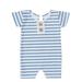 Baby Girls Clothing Short Sleeve Striped Knitted Button Ribbed Footless Photography Prop Jammies Overalls Outfits for Girls