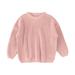 TOWED22 Baby Girl Boy Knit Sweater Toddler Baby Girl Boy Knit Sweater Round Neck Long Sleeve (Watermelon Red 4-5 Y)