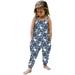 Fattazi Toddler Girls Kids Baby Jumpsuit 1 Piece Floral Cartoon Easter Bunny Playsuit Strap Romper Summer Outfits Clothes