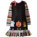 Bonnie Jean Little Girls Halloween Ghost Pumpkin Applique Dress-24 Months