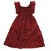 Fattazi Kids Toddler Child Girls Ruffled Sleeve Patchwork Polka Dot Summer Princess Dress Outfits