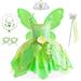 Flowers Fairy Costume Princess Dress Up Set for Girls Tinker Bell Toddler Cosplay Clothes Dress with Wing Set