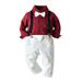 Uuszgmr Child Outfits Set Toddler Boys Long Sleeve Stripe Tops And Pants 3Pcs Children Kids Gentleman Bowtie Set Outfit Overalls Casual Vacation Travel Usual Time