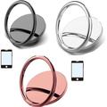 Mobile Phone Ring Holder 3 Pieces Mobile Phone Ring Holder Universal Smartphone Finger Holder 360 Degree Rotation Metal Phone Holder Ultra Thin Ring Stand Mobile Phone Holder Finger