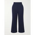 Chloé - Cropped Stretch-wool Flared Pants - Navy