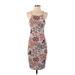 Glamorous Casual Dress - Sheath: Brown Paisley Dresses - Women's Size Small