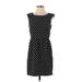 Forever 21 Contemporary Casual Dress Crew Neck Short sleeves: Black Polka Dots Dresses - Women's Size Small