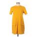 Zara Casual Dress - Shift: Yellow Dresses - Women's Size Small