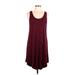 Leith Casual Dress - A-Line: Burgundy Solid Dresses - Women's Size Large