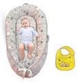 GlowAdore Baby Nest Pod Newborn Bed- Adjustable Baby Sleep Pod- Nursery Furniture for Baby Girl & Boy Breathable 100% Cotton Napping- Baby Bassinet- New Born Baby Essentials Sleepyhead (Grey)