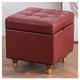 Footstool Square Footstool with Storage Stool Multifunction Organizer Foot Stool Matte PU Leather Footrest for Home Living Room Footrest Footstool