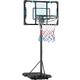 Yaheetech Basketball Hoop Outdoor Basketball Stand Portable Basketball Net Set System Adjustable Height from 182cm-213cm, with 2 Wheels & 28inch PVC Backboard