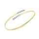 Carissima Gold Women's 9 ct Yellow Gold Flexible Cubic Zirconia Detail Bangle