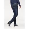 Straight-Jeans PEPE JEANS "VENUS", Damen, Gr. 32, Länge 30, blau (h06 stretch ultra schwarz), Denim/Jeans, Obermaterial: 98% Baumwolle, 2% Elasthan, unifarben, casual, regular fit, Jeans, mit Badge