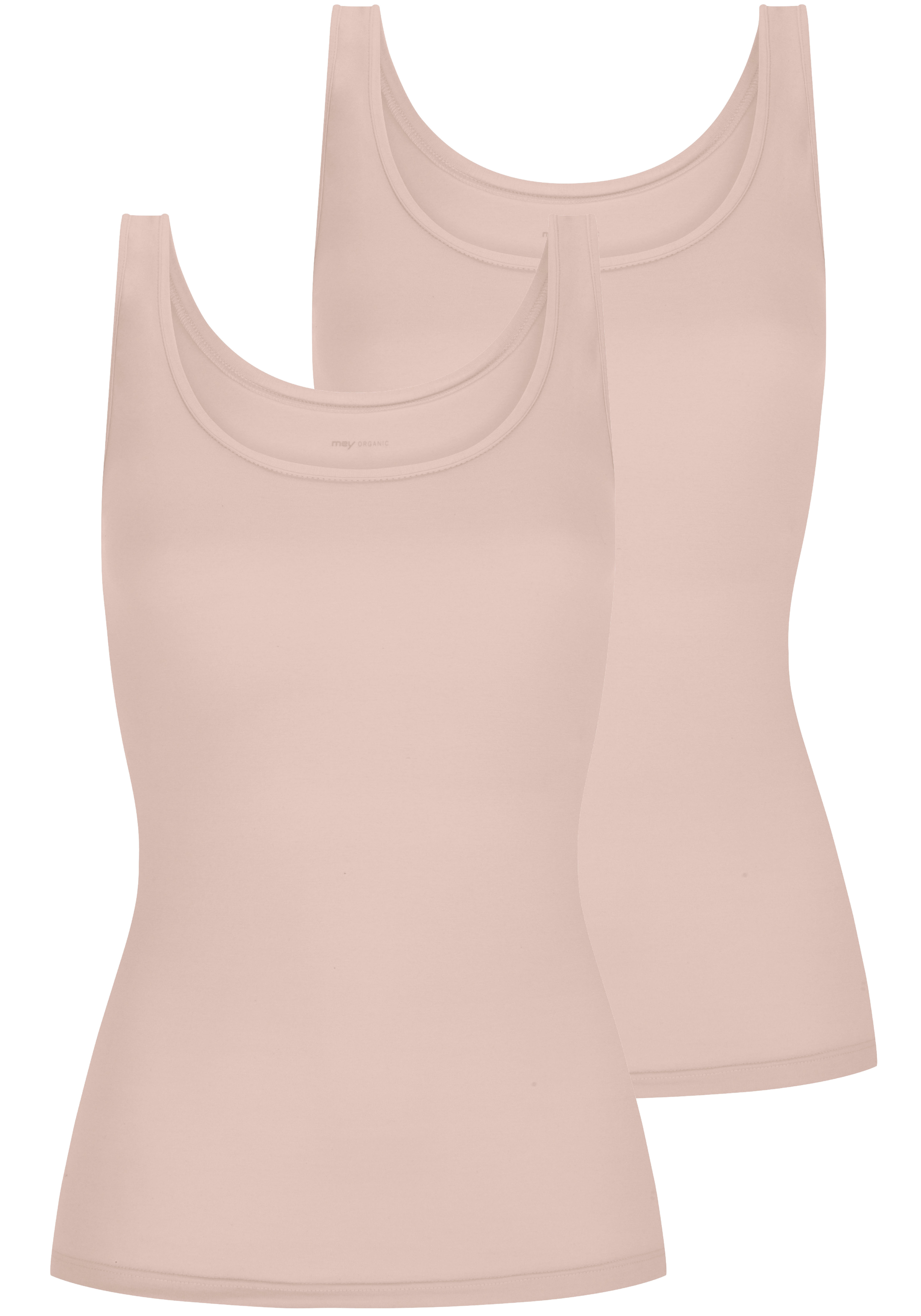 Unterhemd MEY "Superfine Organic", Damen, Gr. 46, N-Gr, beige (baily), Single Jersey, Obermaterial: 92% Baumwolle, 8% Elasthan, unifarben, körpernah, Rundhals, Unterhemden Unterhemd, breite Träger, tiefer Rundhalsausschnitt, Single Jersey, elastisch