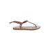Havaianas Flip Flops: Tan Solid Shoes - Women's Size 37 - Open Toe