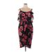 City Chic Casual Dress - Sheath Scoop Neck Sleeveless: Black Floral Dresses - Women's Size 18 Plus