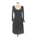 Max Studio Casual Dress - Sheath Scoop Neck 3/4 sleeves: Black Dresses - Women's Size Medium