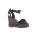 Ralph Lauren Collection Wedges: Tan Print Shoes - Women's Size 9 - Open Toe