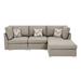 Brown Sectional - Latitude Run® Shellplant Southwestern Style Beige Fabric Sofa w/ Ottoman & Pillows Linen | 33 H x 95.3 W x 66.5 D in | Wayfair