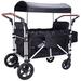 Linor Stroller Wagon for 4 Kids, Wagon Cart Featuring 4 High Seat w/ 5-Point Harnesses in Black | 49 H x 26 W x 43.5 D in | Wayfair 106159050B