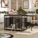 Tucker Murphy Pet™ Two Door Large Dog Crate w/ Iron Frame Wood in Black/Brown | Wayfair 7B4726F1B7AE4556BB3DD69A98494D05