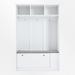 Latitude Run® Primetto Hall Tree w/ Bench & Shoe Storage Wood in White | 71.33 H x 47.22 W x 15.68 D in | Wayfair 91BDC2B060CB47D0B5DC48E0556035C7