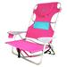 Ostrich Reclining Beach Chair Metal in Pink | 33 H x 29 W x 46 D in | Wayfair OYB-1003P + LCCOYB-2000P