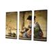 Fleur De Lis Living Asian Art Tea Ceremony I - 3 Piece Wrapped Canvas Print Metal in Gray/Yellow | 40 H x 60 W x 1 D in | Wayfair