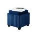 Mercer41 Simonetto Upholstered Storage Ottoman Velvet in Blue | 19 H x 18.5 W x 18.5 D in | Wayfair D8C46EDECC3D43A6A8430797805EBC4D