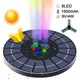 7V/3.5W Solar Fountain Colorful 21 LED Lights Swimming Pools Fountain Pump Panel Solar Powered