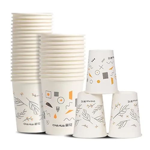 Chahua 100 stücke Pappbecher Einweg verdickte Pappbecher Set für Kaffee Wasser Karton Tassen für den