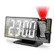 180 ° Rotations projektion mit Zeit temperatur Digital Snooze Tisch uhr 12/24h USB Projektor LED Uhr
