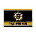 Rico Industries NHL Hockey Boston Bruins Personalized - Custom 3 x 5 Banner Flag - Made in The USA - Indoor or Outdoor DÃ©cor