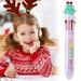 AZZAKVG Christmas Gel Pen Office Supplies Cartoon Christmas 10 Color Ballpoint Pen Christmas Student Stationery Gift Cute Press Color Pen Ten Color Pen 1Ml