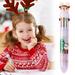 AZZAKVG Christmas Gel Pen Office Supplies Cartoon Christmas 10 Color Ballpoint Pen Christmas Student Stationery Gift Cute Press Color Pen Ten Color Pen 1Ml