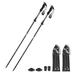 TOMSHOO 2pcs Trekking Pole Lightweight Collapsible Trekking Pole Five-fold Walking Stick for Hiking Camping Backpacking