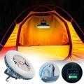Augper Wholesaler Outdoor LED Camping Light Portable Camping Fan LED Light Mini Desktop Fan USB Battery 2400mAh Fan With Hook For Camping Home Office