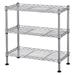 HYYYYH 3-Tier Shelving Storage Unit Metal Organizer Wire Rack Chrome Silver 17.72 L x 7.87 W x 17.72 H