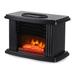BULYAXIA Mini Fireplace Heater 22.3Ã—12.5Ã—14.5cm Black Electric Flame Heater Fireplace Air Heating Space Warmer Fan Fireplace Stove for Home Office Bedroom Easy Operate 1000W