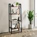 4 Tiers Industrial Ladder Shelf Vintage Bookshelf Storage Rack Shelf for Office Bathroom Living Room