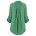 Ydkzymd Womens 3/4 Length Sleeve Tops Cotton Western Compression Shirts for Women Green 3/4 Sleeve embroidery button down Shirts Petite Henley Casual Tops 3XL