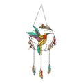 JDEFEG Small Stained Glass Window Hangings Wind Decoration Chime Chime Wind Flower Wind Decoration Feathers Pendant Chime Mother S Day Wall Gift Hangs Chain For Hanging Lamp Multi-Color