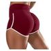 YOTMKGDO Leggings for Women Yoga Pants Women Capris Yoga Compression Leggings Women Shorts Bike Workout Slip Jeggings for Women Shorts for Women Gym Shorts Women Wine XL