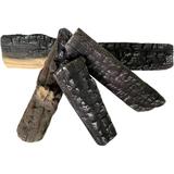 Large Gas Fireplace Logs Set of Ceramic Wood Logs. Use in Indoor Gas Inserts Vented Electric or Outdoor Fireplaces & Fire Pits. Realistic Clean Burning Accessories (4pcs)