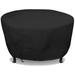 Eevelle Meridian Patio Round Table Cover with Marine Grade Fabric - Waterproof Outdoor Firepit Cover - Furniture Set Covers for Dining Table - Easy to Install - 18 H x 18 D Black