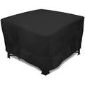 Eevelle Meridian Patio Square Table Cover with Marine Grade Fabric Waterproof Outdoor Firepit Cover - 600D Furniture Set Covers for Dining Table - Easy to Install - 25.5 H x 76 L x 76 W Black