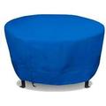 Eevelle Meridian Patio Round Table Cover with Marine Grade Fabric - Waterproof Outdoor Firepit Cover - Furniture Set Covers for Dining Table - Easy to Install - 30 H x 76 D Royal Blue