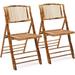 Folding Chair Set of 2 Foldable Dining Chair for Outdoor & Indoor Patio Porch Wedding Party Event
